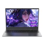 Student Laptop, 15.6-inch HD IPS Screen, Intel 6500Y with 16GB DDR3 RAM, 512GB Storage, 5000mAh Battery, Front Physical Privacy Camera, Stereo Quad Speakers, Black Backlit Keyboard, Ideal Holiday Gift for Family and Friends, Perfect Back-to-School