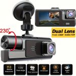 Dash Cam Front And Inside, Front Camera 1080P & Inside Camera 720P Recording Car DVR Cam with 170° Wide Angle, Night Vision, Small Dash Camera for Cars, 24H Parking Monitor, Loop Recording, G-Sensor, Without SD Card