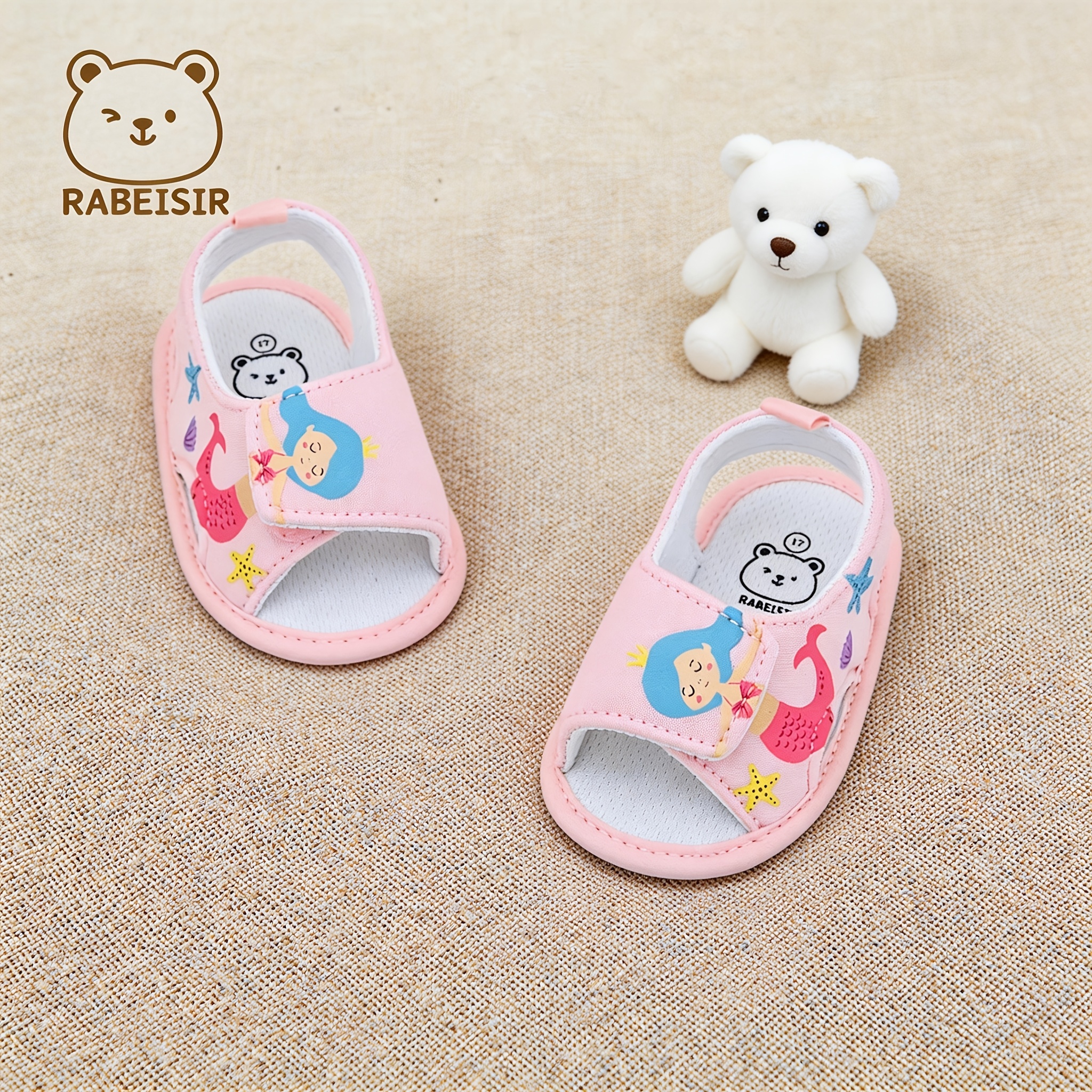 Sandalias para bebés, diseño de sirena y sandía, suela suave, transpirables y antideslizantes, ideales para uso diario y vacaciones, estilo primavera y verano. - Image 5