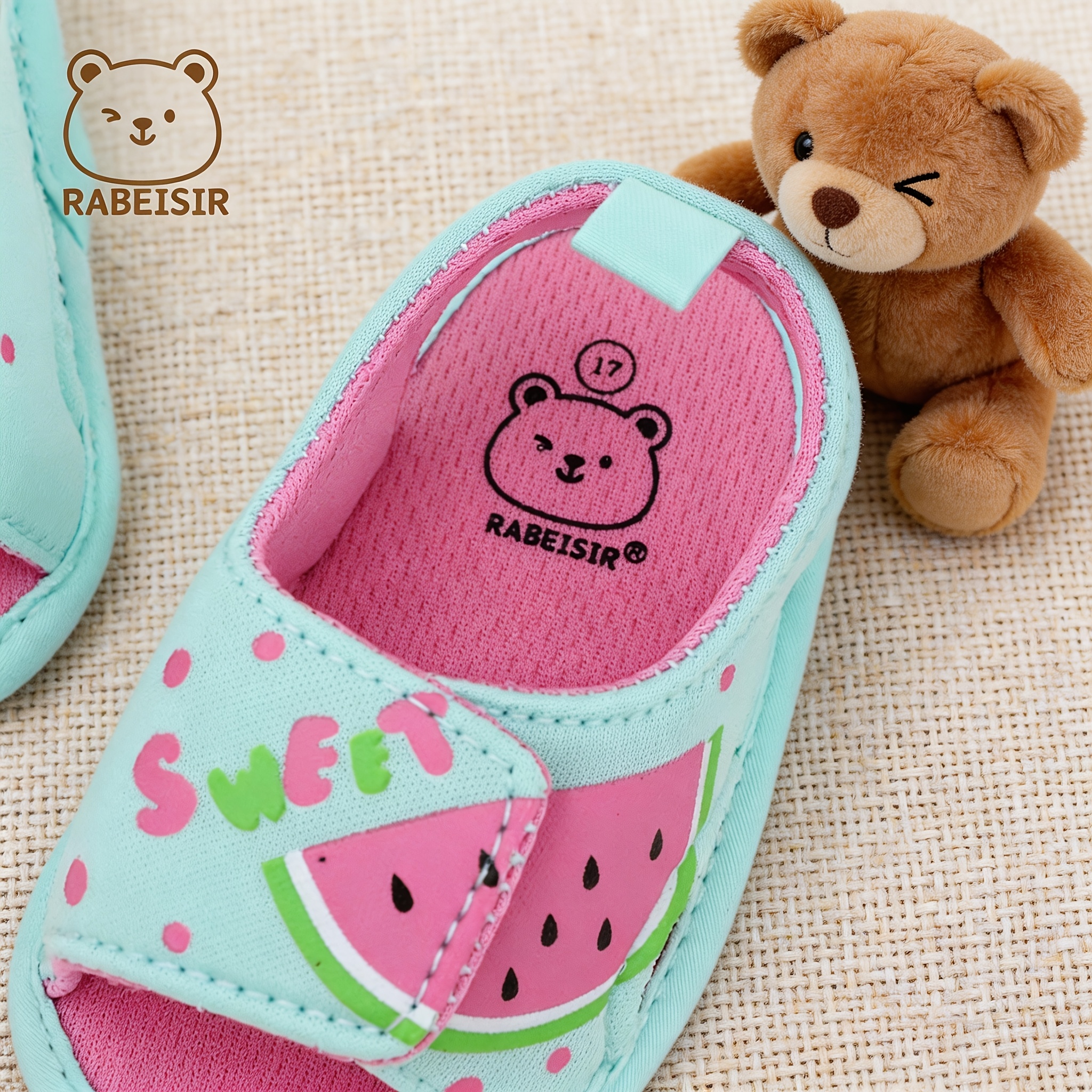 Sandalias para bebés, diseño de sirena y sandía, suela suave, transpirables y antideslizantes, ideales para uso diario y vacaciones, estilo primavera y verano. - Image 9