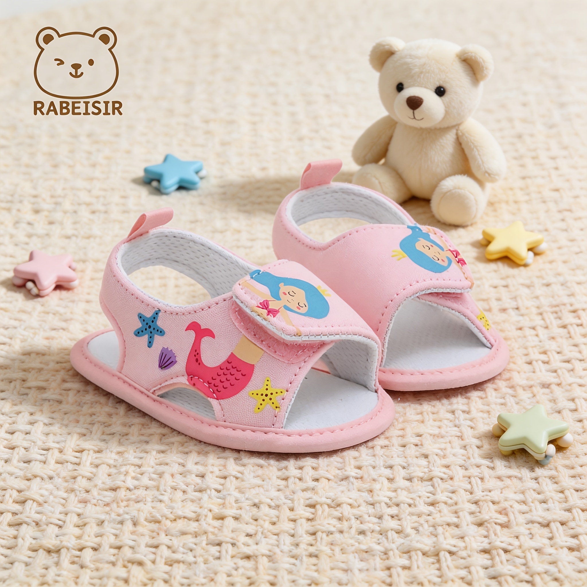 Sandalias para bebés, diseño de sirena y sandía, suela suave, transpirables y antideslizantes, ideales para uso diario y vacaciones, estilo primavera y verano. - Image 6