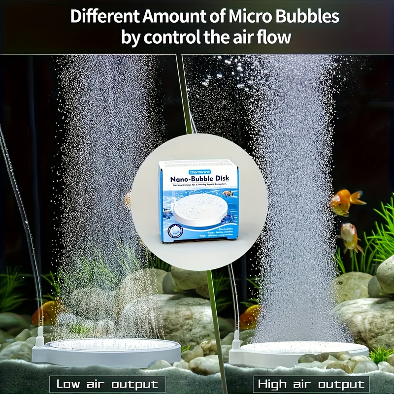 1pc Aquarium Nano Board Oxygen Plate, Atomizing Air Stone Plate, Nano Air Stone Producing Tiny Bubble Diffuser, High-Density Aquarium Atomizing Bubble Plate, Without Battery