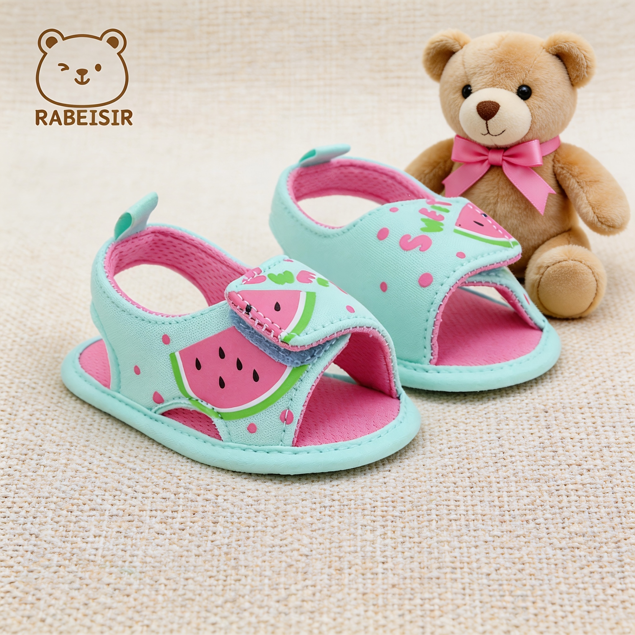 Sandalias para bebés, diseño de sirena y sandía, suela suave, transpirables y antideslizantes, ideales para uso diario y vacaciones, estilo primavera y verano. - Image 4
