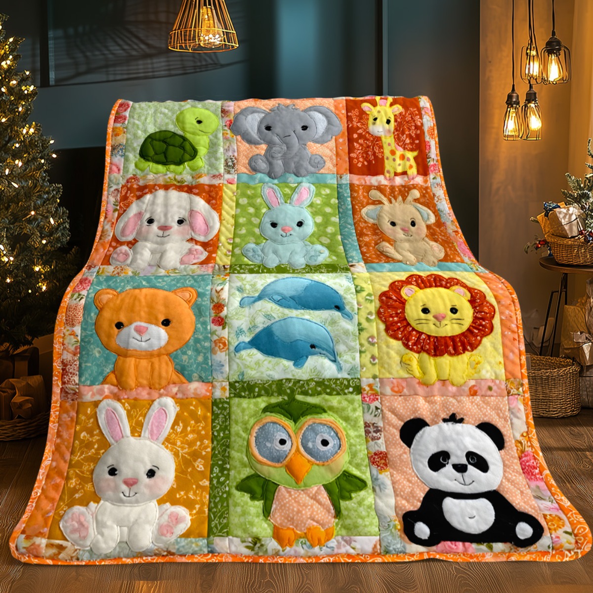Vibrant Animal Print Blanket Suitable for Any Season - Soft Lightweight Warm Flannel Bedspread with Multicolor Patterns, Cozy Bedding Gift for, for, Camping, Sofa,