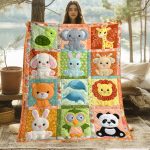 Cobija con estampado animal vibrante adecuada para cualquier ocasión, colcha de franela suave, ligera y cálida con patrones multicolores, regalo acogedor para el hogar, para acampar, para el sofá.