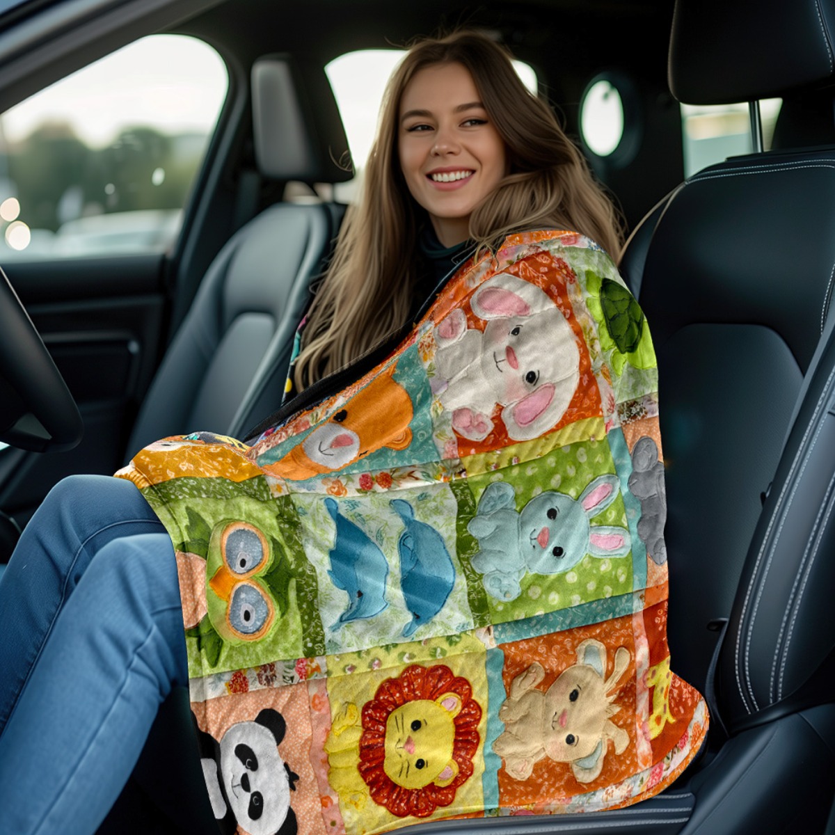 Vibrant Animal Print Blanket Suitable for Any Season - Soft Lightweight Warm Flannel Bedspread with Multicolor Patterns, Cozy Bedding Gift for, for, Camping, Sofa,