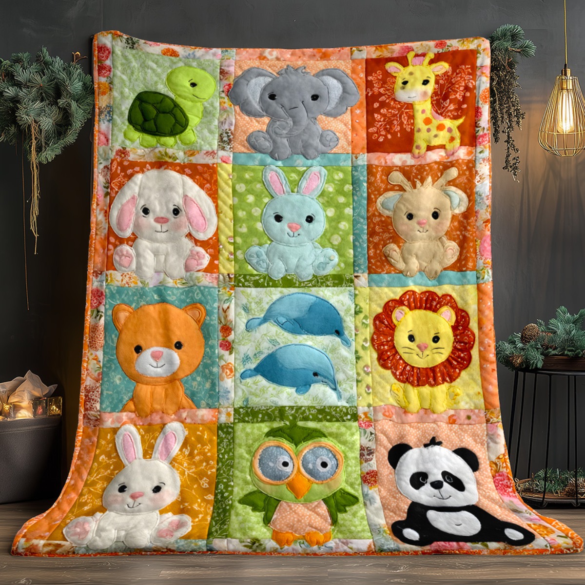 Vibrant Animal Print Blanket Suitable for Any Season - Soft Lightweight Warm Flannel Bedspread with Multicolor Patterns, Cozy Bedding Gift for, for, Camping, Sofa,